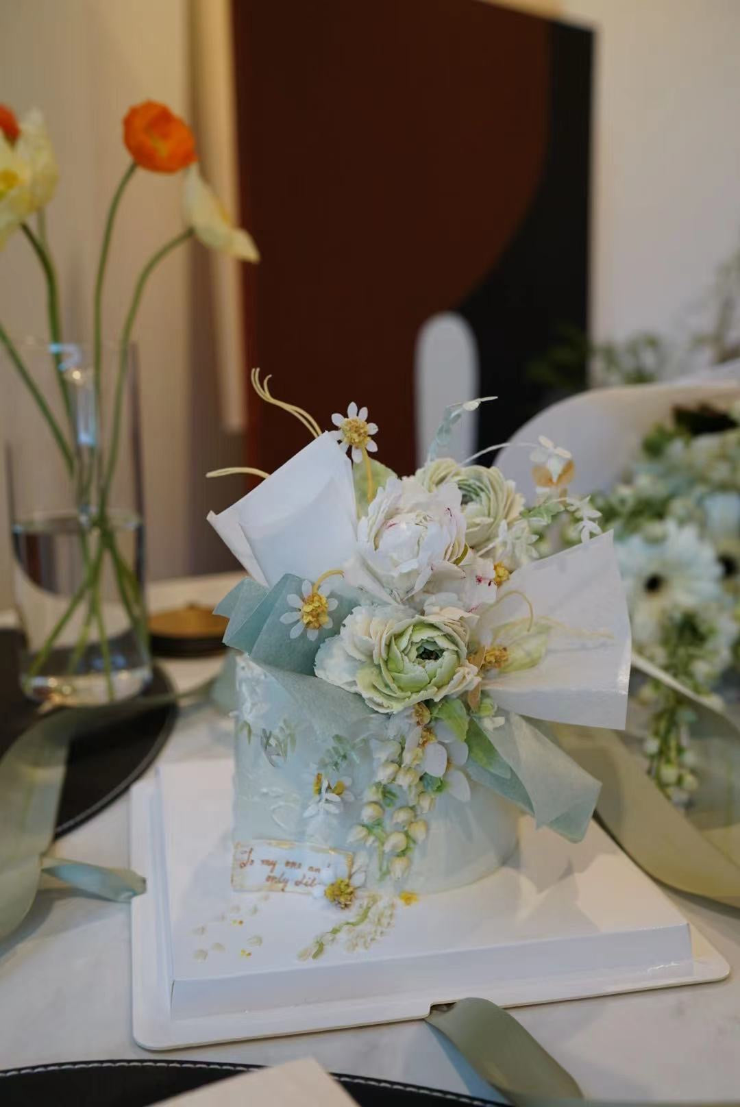 Ikebana Style Cake